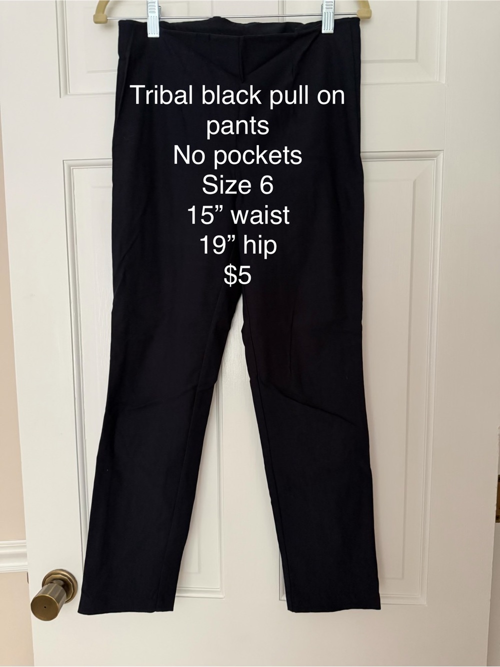 Tribal Black Pull-On women’s Pants